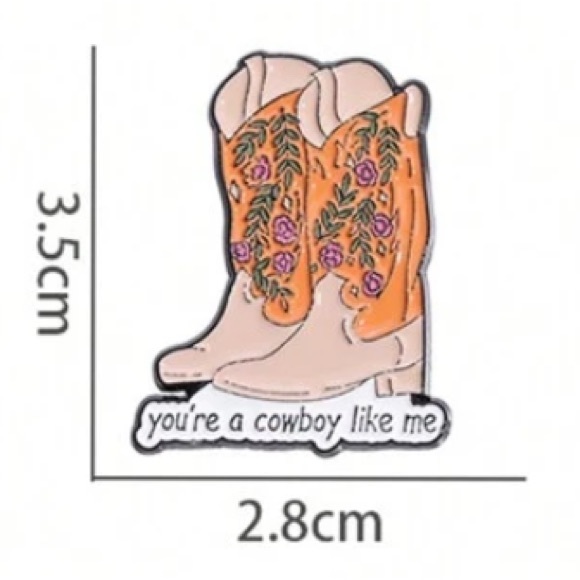 2X YOU’RE A COWBOY LIKE ME - COWBOY BOOTS PIN TAYLOR PIN - Picture 3 of 11